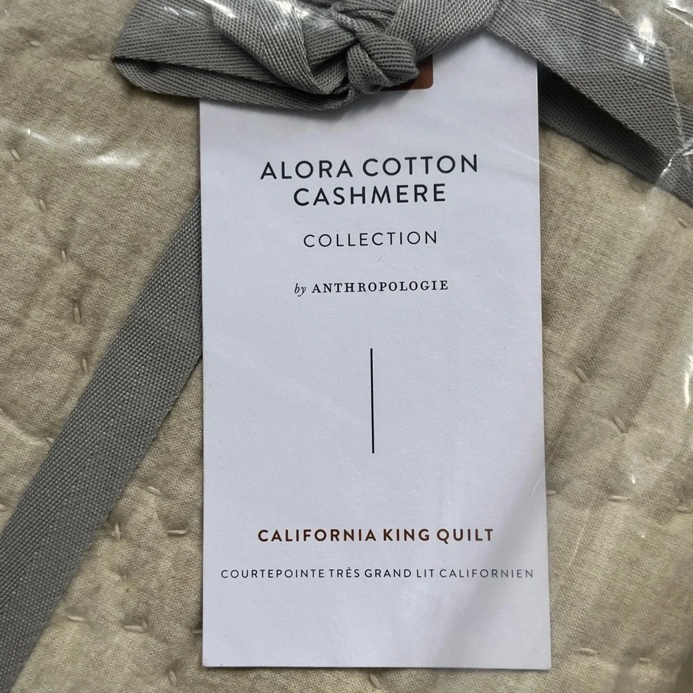 Anthropologie Alora Cotton Cashmere Quilt Size Cal King NWT